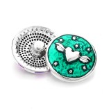 20MM Drip oil love design Metal snap button charms