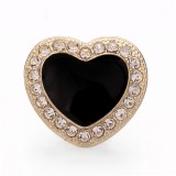 20MM love design Rhinestone  Metal snap button charms