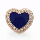 20MM love design Rhinestone  Metal snap button charms
