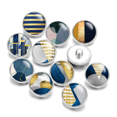 20MM pattern  Print glass snaps buttons  DIY jewelry