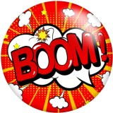 20MM POW BOOM WOW words Print glass snaps buttons  DIY jewelry