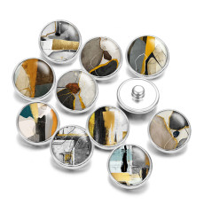 20MM pattern  Print glass snaps buttons  DIY jewelry