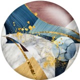 20MM pattern Print glass snaps buttons  DIY jewelry