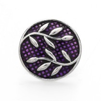 20MM leaf Drip oil design Metal snap button charms