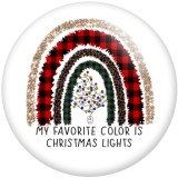 20MM Christmas  Print glass snaps buttons  DIY jewelry
