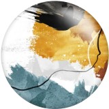 20MM pattern Print glass snaps buttons  DIY jewelry
