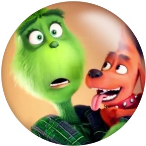 20MM Christmas The grinch  Print glass snaps buttons  DIY jewelry