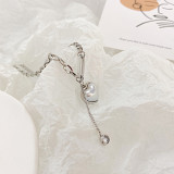 Stainless steel Valentine's Day love pendant tassel necklace