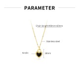 Stainless steel Valentine's Day love necklace