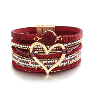 Love Natural Stone Leather Bracelet