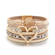 Love Natural Stone Leather Bracelet