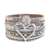 Love Natural Stone Leather Bracelet