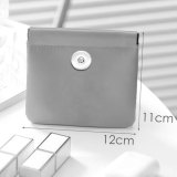 Cable storage bag automatically closes cable headset mini portable digital bag fit 18mm Snaps button jewelry