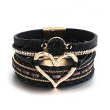 Love Natural Stone Leather Bracelet