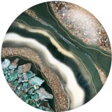 20MM Green pattern Print glass snaps buttons  DIY jewelry