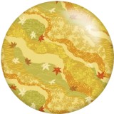 20MM Flower  pattern  Print glass snaps buttons  DIY jewelry