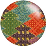 20MM Flower  pattern  Print glass snaps buttons  DIY jewelry