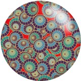 20MM Flower  pattern  Print glass snaps buttons  DIY jewelry