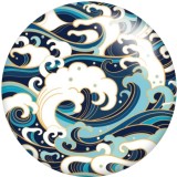 20MM Flower  pattern  Print glass snaps buttons  DIY jewelry