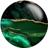20MM Green pattern Print glass snaps buttons  DIY jewelry