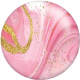 20MM Pink pattern  Print glass snaps buttons  DIY jewelry
