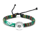 20MM Snaps button jewelry wholesale Ethnic Disturbance Simi Yafeng Colorful Wax Rope Bracelet