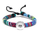 20MM Snaps button jewelry wholesale Ethnic Disturbance Simi Yafeng Colorful Wax Rope Bracelet