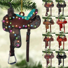 Christmas saddle acrylic plane pendant Christmas tree ornament pendant