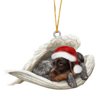 Angel Sleep Pendant Double sided Acrylic Pendant Lovely Girl Schoolbag Hanging Decoration Home Christmas Decoration