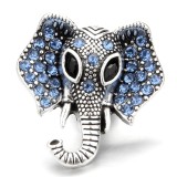 20MM blue design Rhinestone enamel Metal snap button charms
