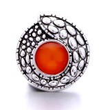 20MM red design Rhinestone enamel Metal snap button charms