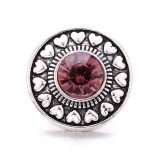 20MM Brown Crystal Rhinestone Owl flower design Rhinestone enamel Metal snap button charms