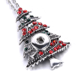 Christmas Metal Pendant 60CM Necklace for 20mm Snaps button jewelry wholesale