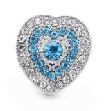20MM blue design Rhinestone enamel Metal snap button charms