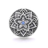 20MM blue design Rhinestone enamel Metal snap button charms
