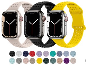 38/40/41mm Apple Breathable honeycomb silica gel Watch Band is suitable for applewatch8 with ultra7/6/5/4/se sports silicone watch band iwatch (excluding dial)