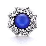 20MM blue design Rhinestone enamel Metal snap button charms