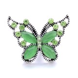 20MM green design Rhinestone enamel Metal snap button charms