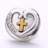 20MM yellow design Rhinestone enamel Metal snap button charms