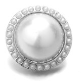 20MM white red design Rhinestone enamel Metal snap button charms