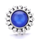 20MM blue design Rhinestone enamel Metal snap button charms