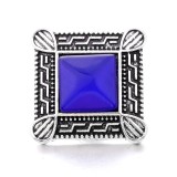 20MM blue design Rhinestone enamel Metal snap button charms