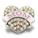 20MM yellow design Rhinestone enamel Metal snap button charms