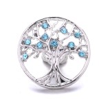 20MM blue design Rhinestone enamel Metal snap button charms