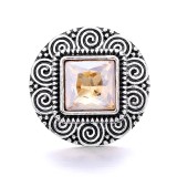 20MM Brown Crystal Rhinestone Owl flower design Rhinestone enamel Metal snap button charms