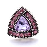 20MM purple design Rhinestone enamel Metal snap button charms