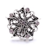 20MM Brown Crystal Rhinestone Owl flower design Rhinestone enamel Metal snap button charms
