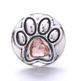 20MM Brown Crystal Rhinestone Owl flower design Rhinestone enamel Metal snap button charms