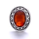 20MM red design Rhinestone enamel Metal snap button charms