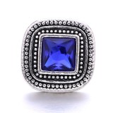 20MM blue design Rhinestone enamel Metal snap button charms